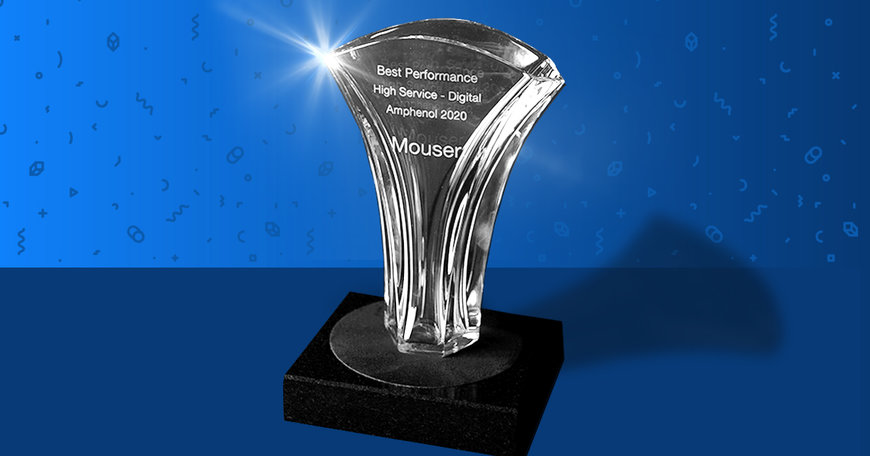 Mouser Electronics ha ricevuto per il terzo anno consecutivo il premio High Service Digital Performance da Amphenol